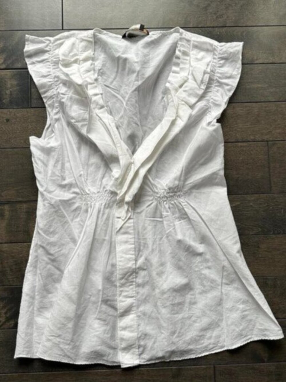 BCBGMaxazria Ruffle Cotton Blouse